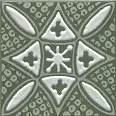 Декор Бахия 2 зелёный глянцевый 9,8x9,8x0,7 (KMD3STA019GN)