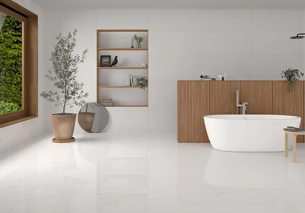 Фото Керамогранит Prissmacer Bianco Mare Gold Luxglass Rect 60x120 Испания