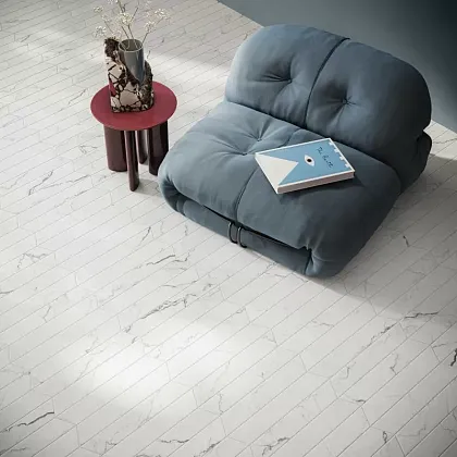 Фото Керамогранит Flaviker PF60013316 Supreme Memories Quarzite Luna Soft 3D R 120x280 Италия