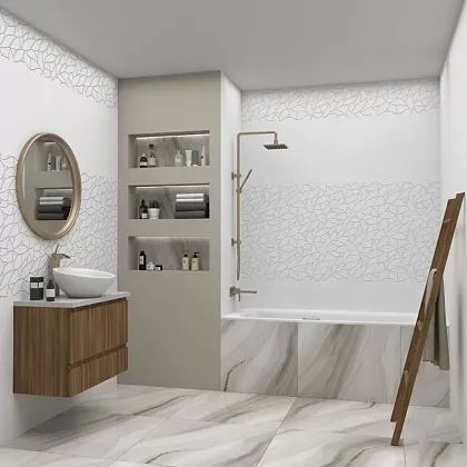 Фото Плитка Satin White Hexa 30x90 Индия