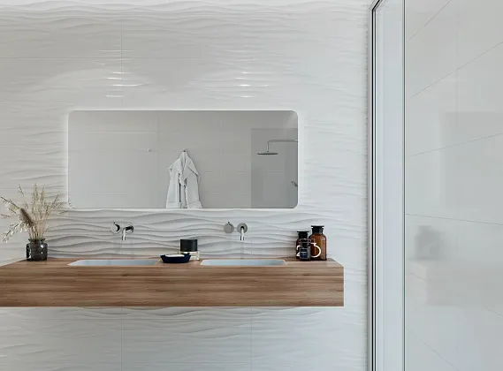 Фото Керамогранит Keratile 3AEBICEECDPA Ice White MT R 6mm 60x120 Испания