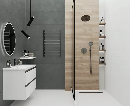 Фото Плитка Laparet 48030R Evolution Blanco Матовый Обрезной 40X80 Россия