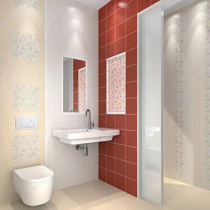 Фото Мозаика 20005 Темари красный глянцевый 29.8х29.8 Россия