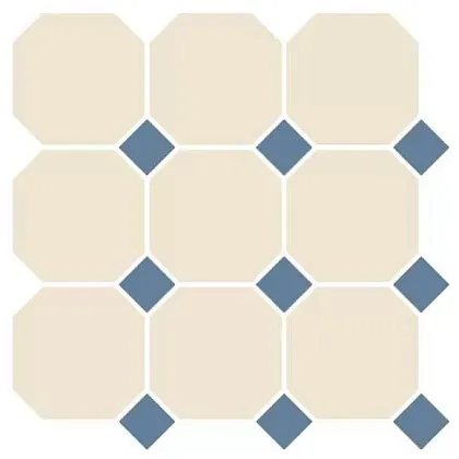 Фото Керамогранит Top Cer 4416 OCT11-1Ch White OCTAGON 16/Blue Cobait Dots 11 Португалия