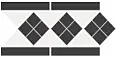 Бордюр Top Cer Border LISBON-1 with 1 strip Stand.(Tr.16 Dots 14 Strips 14) 28х15