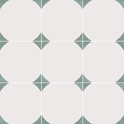 Фото Керамогранит Smile Tile Брайтон зеленый 20x20 Индия
