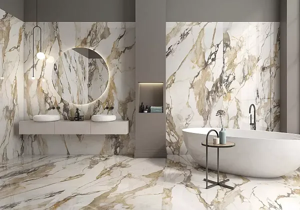 Фото Керамогранит Geotiles Crash Beige Super Polished 120x280 Испания