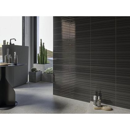 Фото Керамическая плитка Gare Anthracite Brillo 10×30,5 Испания