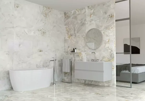 Фото Керамогранит Benadresa Rapsody White Pulido Rect Slim 60x120 Испания