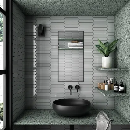 Фото Плитка Equipe 25835 Arrow Pure White 5x25 Испания
