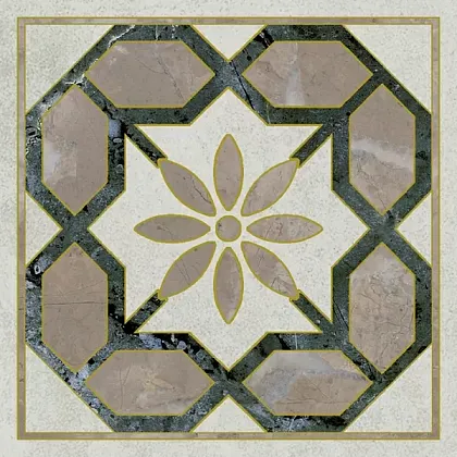 Фото Декор OS\A283\SG606220RL Серенада 1 лаппатированный обрезной 7,2x7,2 Россия