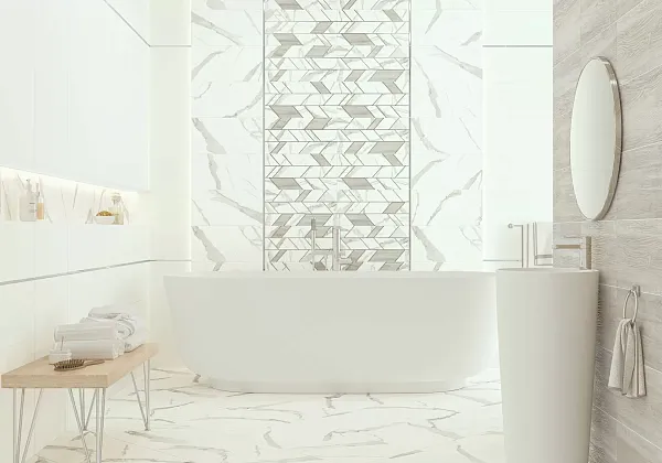 Плитка WT9VET00 Vertus Blanco 249x500 для ванной, для туалета Фото Плитка WT9VET00 Vertus Blanco 249x500 Россия