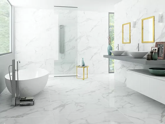 Фото Керамогранит Asia Statuario Regal Gold Glossy 60x120 Индия