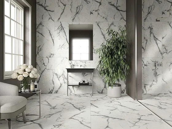 Фото Керамогранит Dado Ceramica 304340 Charme Grey Rett 120x120 Италия