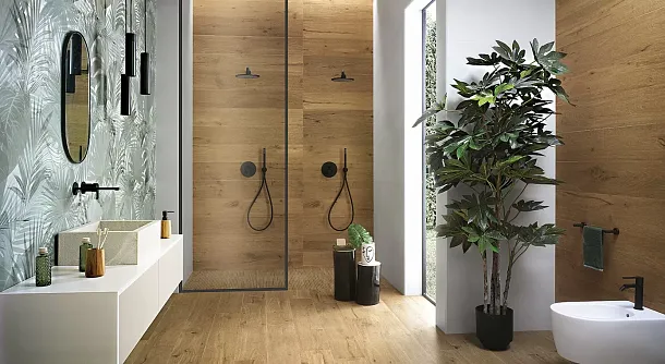 Фото Керамогранит fQNS ROOTS TOBACCO CHEVRON R9 7,5х45 Италия