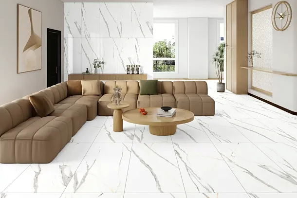 Фото Керамогранит Eternal ETMAR1219MT60120 Statuario Rock Matt 60x120 Индия