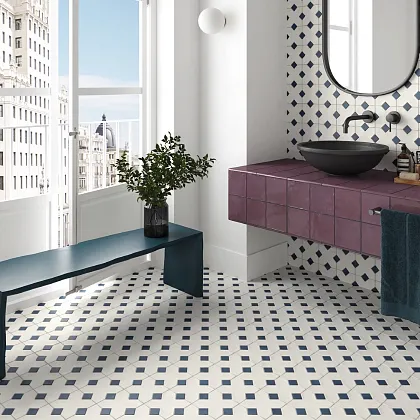 Фото Декоративная вставка Equipe 28985 Kasbah Taco White Gloss 3,4x3,4 Испания