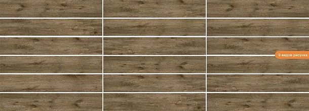 Фото Керамогранит gravita driftwood brown matt 20x120 Индия