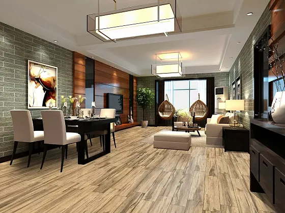 Фото Керамогранит Elm Коричневый Матовый Структурный 20x120 (BHD-2005) Китай