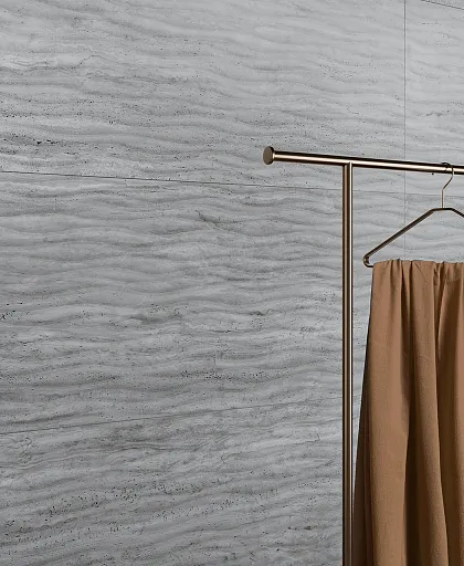 Фото Керамогранит Fondovalle ROT021 Royal Travertino Griseo Vein Real Matt 60x120 Италия