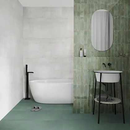 Фото Плитка Smile Tile Tropicana Turquoise 7.5x30 Индия