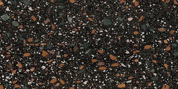 Фото Керамогранит Ennface ENIND3214MT80160 Terrazzo Black Matt 800x1600x9 Индия