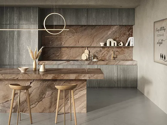 Фото Керамогранит Adicon Statuario Gold Polished 800x2400x15 Индия