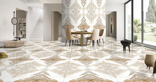 Фото Керамогранит Scotish White A Glossy 60х120 Индия