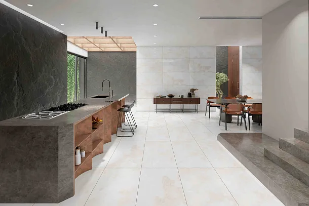 Фото Керамогранит Ennface ENONX7007MT120280 Onyx Cream Matt 1200x2800x6 Индия