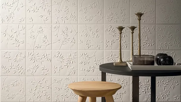 Фото Плитка E055 4D Diamond White Decor 40x80 Италия