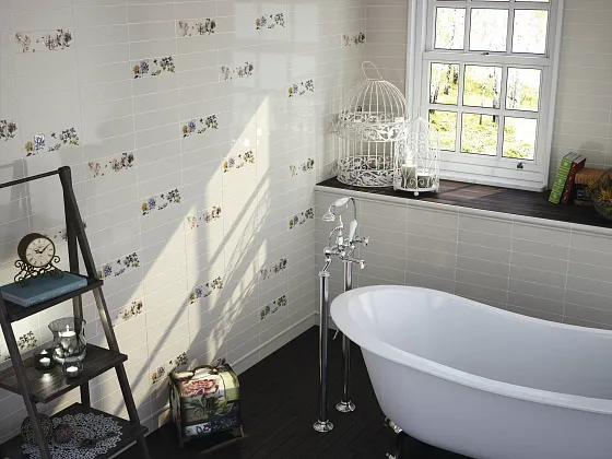 Фото Плитка DECOR POESIA WHITE 17.8x15 Испания