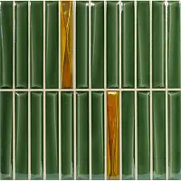 Фото Декор Monopole Decor Melody Royal Green Gold 20x20