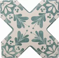 Фото Керамогранит Becolors Cross Dec. Stencil Lagoon 13.25х13.25