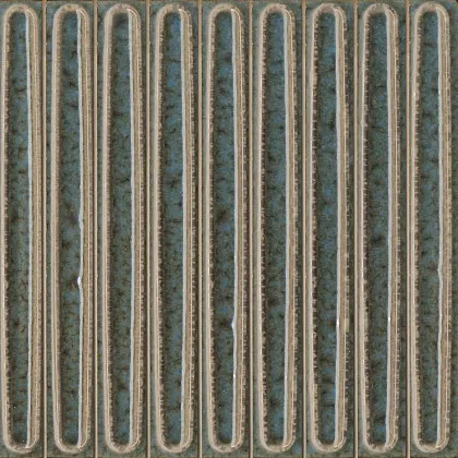 Фото Декор чипсет Далия бирюзовый тёмный глянцевый 20x20x0,95 (KMD2SOB002BN) Россия