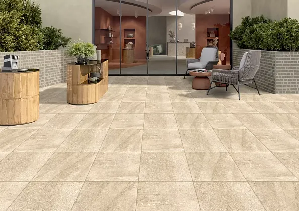 Фото Керамогранит Ennface ENSTN5002SR116060 Quartzite White Structured R11 600x600x20 Индия