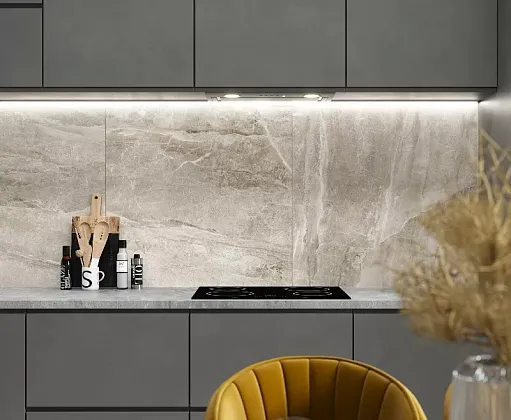 Фото Керамогранит Mainstream Moca серый Лаппатированный 80x80 Россия