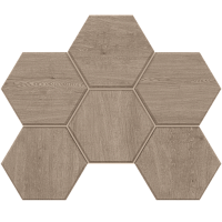 Фото Мозаика Classic Wood Dark Grey Hexagon CW02 25x28.5