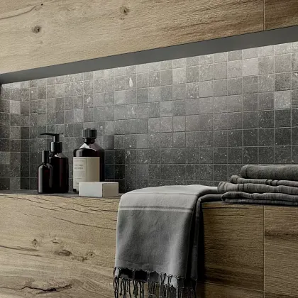 Фото Керамогранит Flaviker 0004142 Nordik Stone Black Nat Rett 60x120 Италия