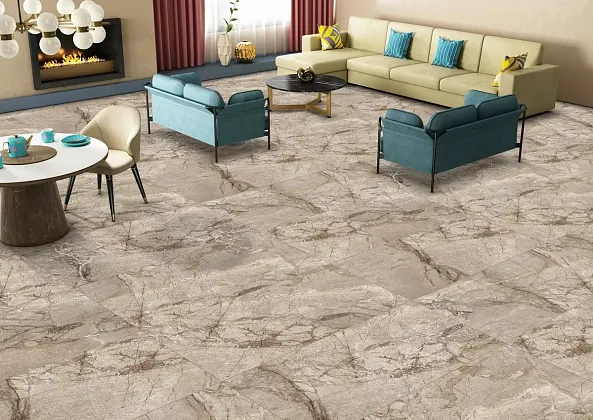 Фото Керамогранит Ennface ENSTN3213CR80160 Travertine Grey Carving 800x1600x9 Индия
