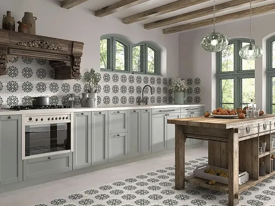 Фото Декор Mainzu Elegance Deco Blu Green 20x20 Испания