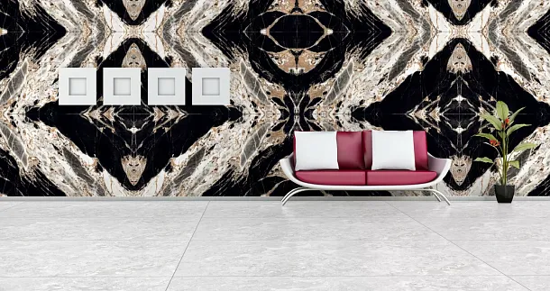 Фото Керамогранит Noks Black A Hi-Glossy 60х120 Индия