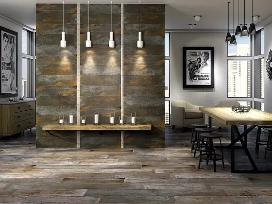 Фото Керамогранит SG702890R Беверелло серый обрезной R10 20х80 Россия