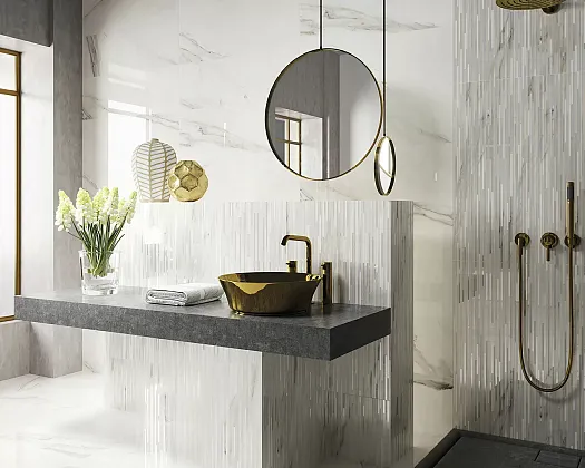 Фото Керамогранит Dune 188223 Calacatta Superwhite Rec 60x120 Испания
