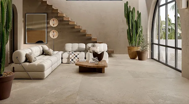 Фото Керамогранит Rondine Group J93646 Crust Beige Rett 60x120 Италия