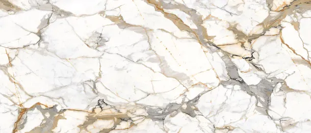 Фото Керамогранит Ennface ENMAR7003MT120280 Calacatta Oro Matt 1200x2800x6 Индия