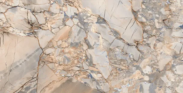 Фото Керамогранит Ennface ENACN1032GL60120 Breccia Oceanic Glossy 600х1200х9 Индия