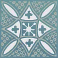 Декор Бахия 2 бирюзовый глянцевый 9,8x9,8x0,7 (KMD3STA020GN)