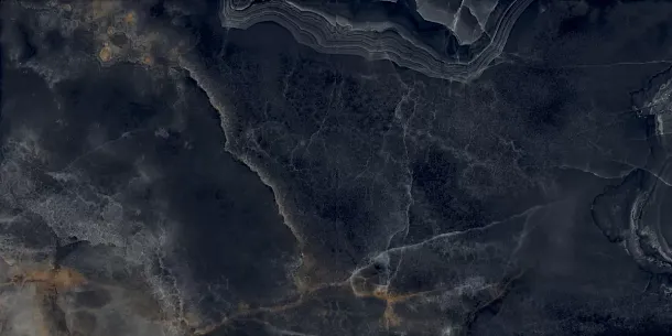 Фото Керамогранит Laparet Interstellar Black Чёрный Полированный 80Х160 Индия