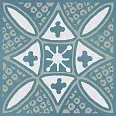 Декор Бахия 2 бирюзовый глянцевый 9,8x9,8x0,7 (KMD3STA020GN)
