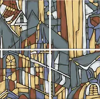 Фото Панно OP\A203\4x\17000 Витраж 30*30